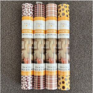 Hobby Lobby Cricut Die Cutter Iron On Lot of 4. Halloween Fall Football. NWT